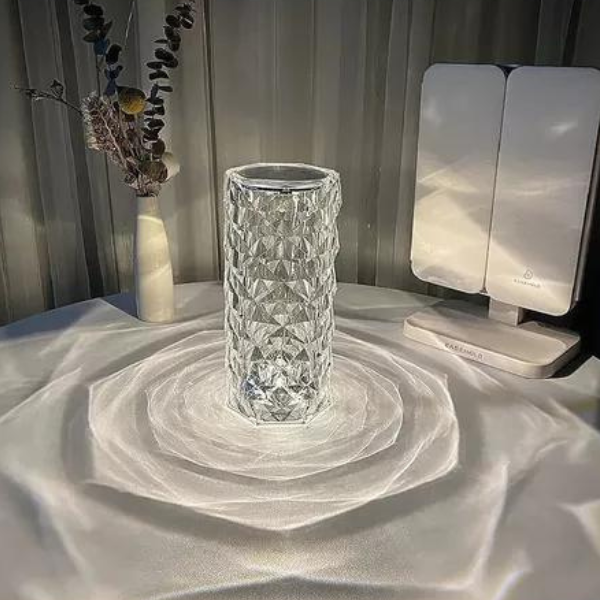 Abajur de Cristal RGB Iluminação Decorativa Moderna