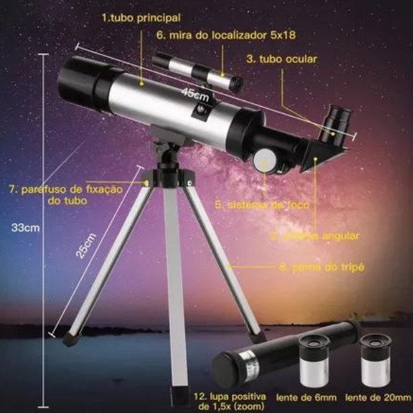 Telescópio Astronômico de Alta Ampliação