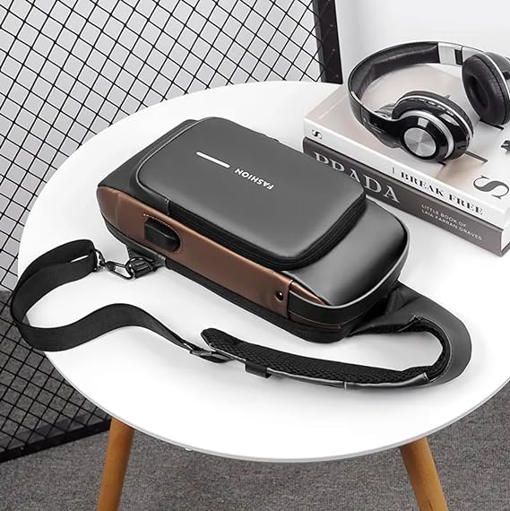 Mochila de Ombro Masculina Antirroubo com USB