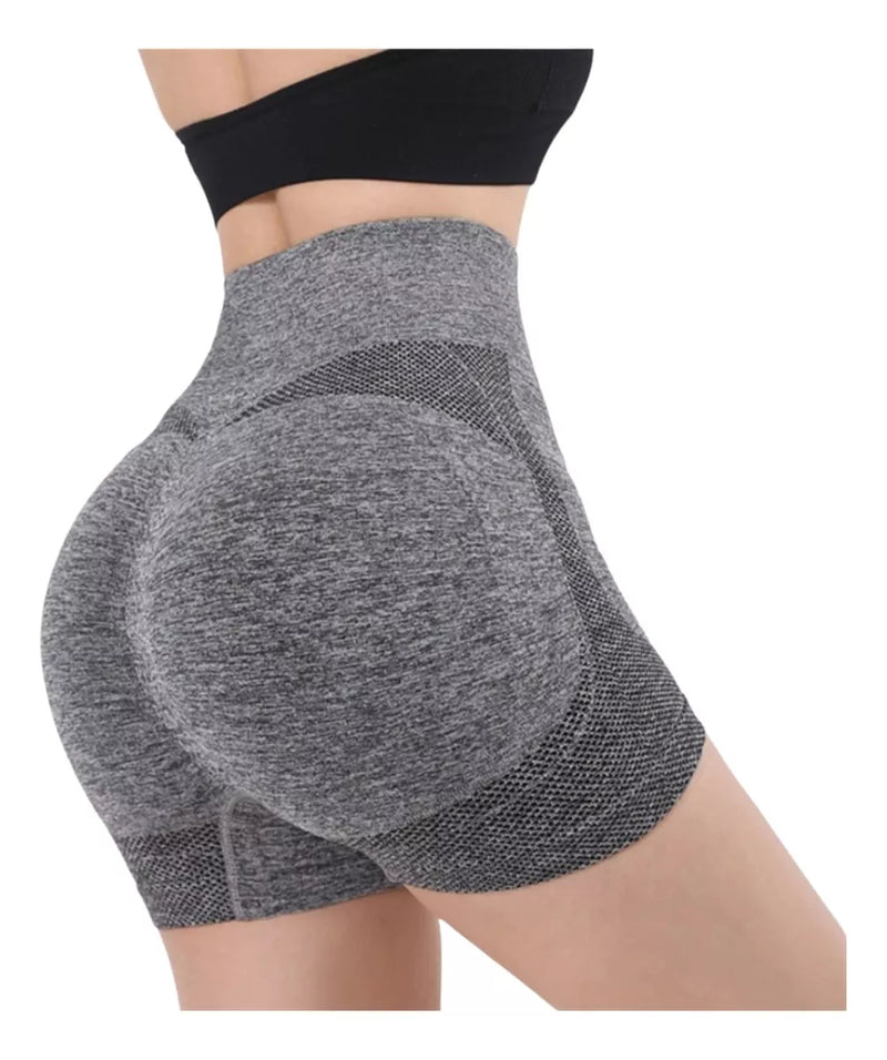 Short Feminino Empina Bumbum Cinza