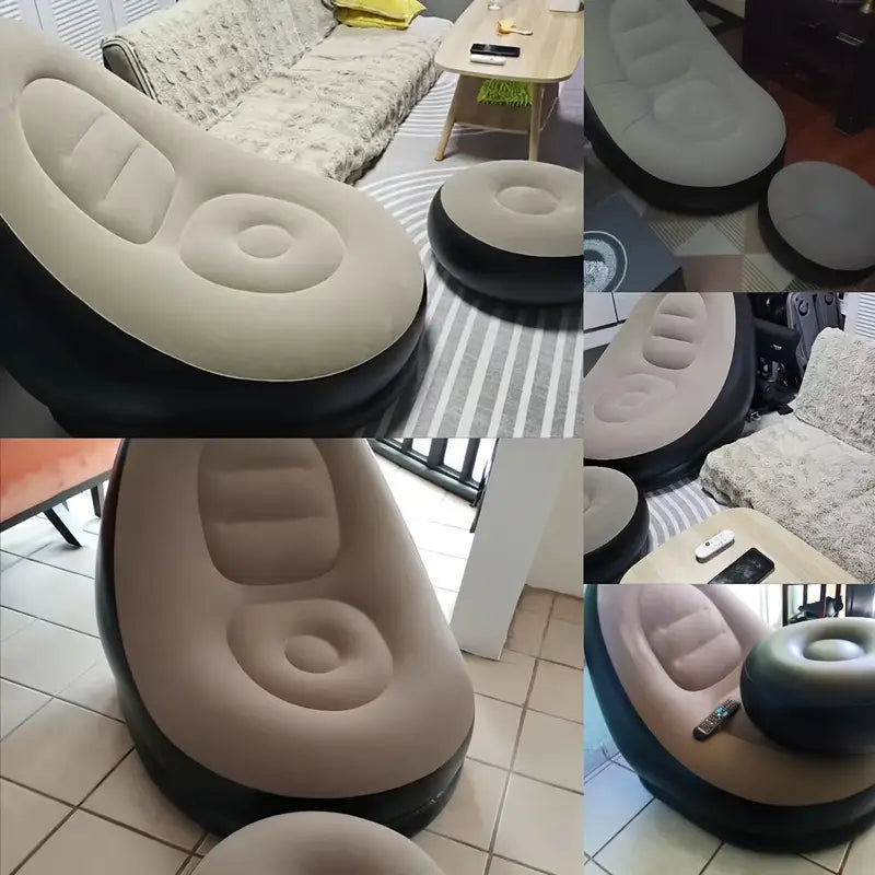 Poltrona Inflável Ultra Lounge com Pufe