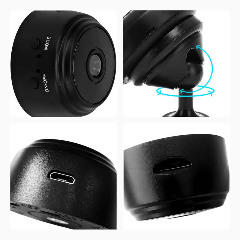 Mini Câmera de Segurança Wi-Fi A9 com Visão Noturna