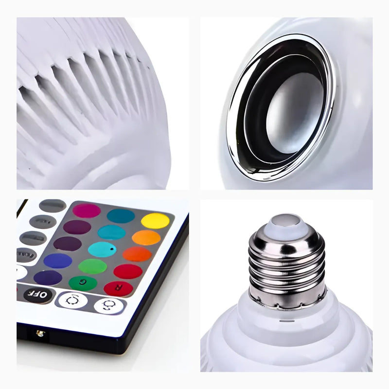Lâmpada Musical LED RGB com Bluetooth e Controle