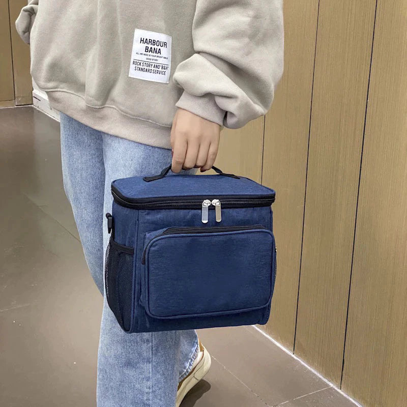 Bolsa Térmica Marmita com Alça – Preta Compacta e Prática