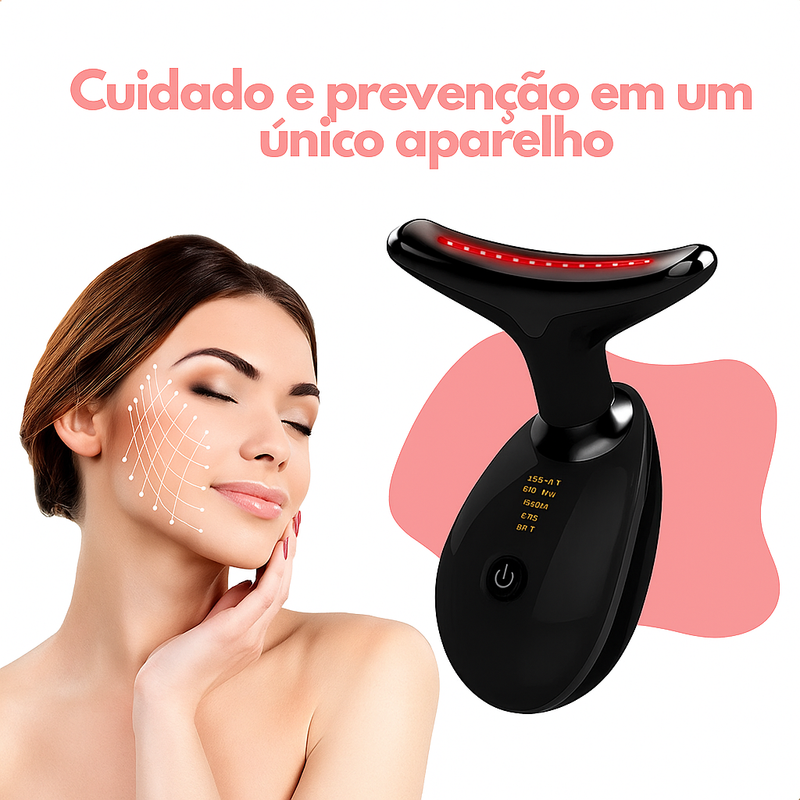 Aparelho Tratamento Massageador Facial Led Lift Fototerapia