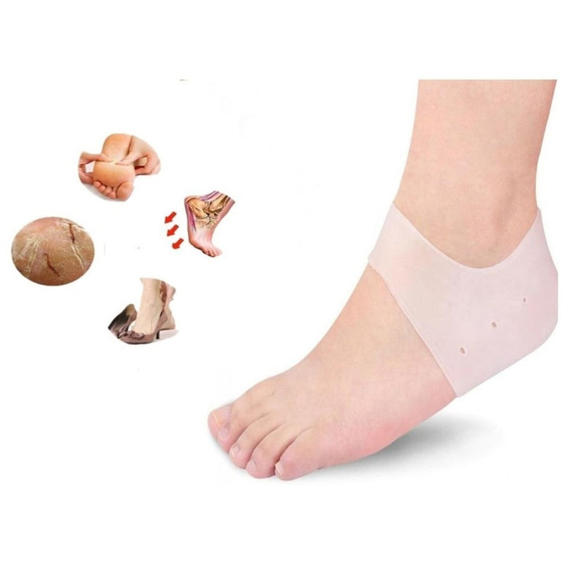 Meia Palmilha Ortopédica Silicone para Calcanhar Fascite