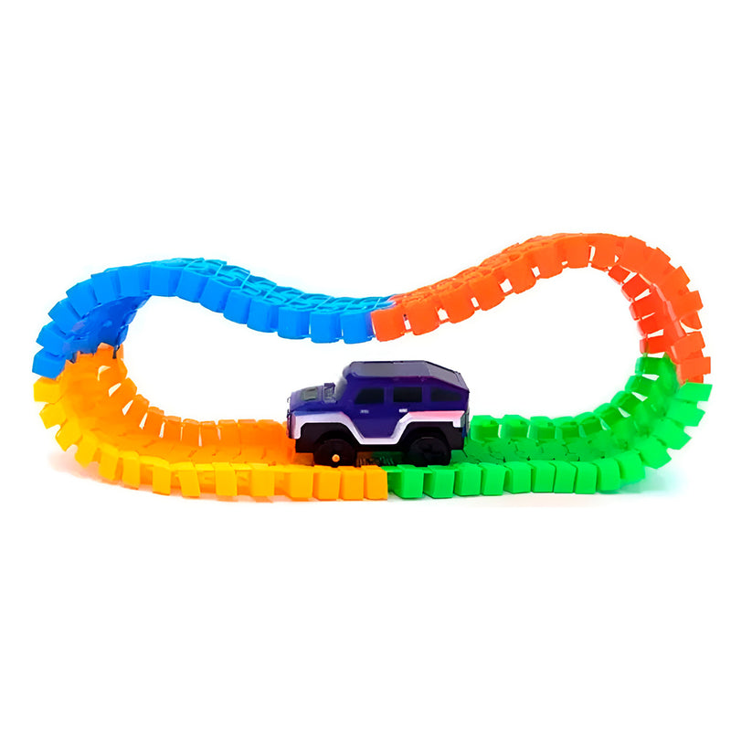 Carrinho com Pista Articulada Infantil – Movido a Pilha