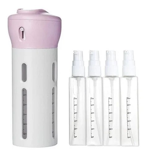 Dispenser 4 em 1 Viagem Pote Shampoo Sabonete Condicionador