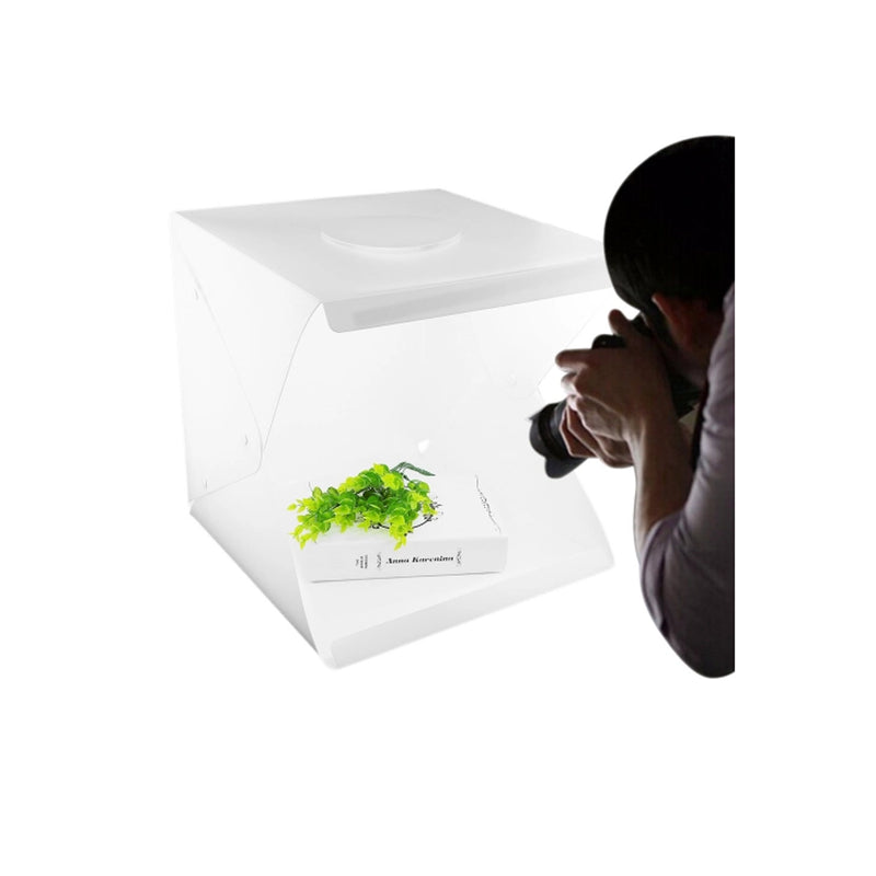 Mini Estúdio Fotográfico LED 30cm Portátil com Fundos