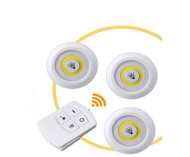 Kit 3 Lâmpadas LED Spot 15W – Controle Remoto Sem Fio RGB