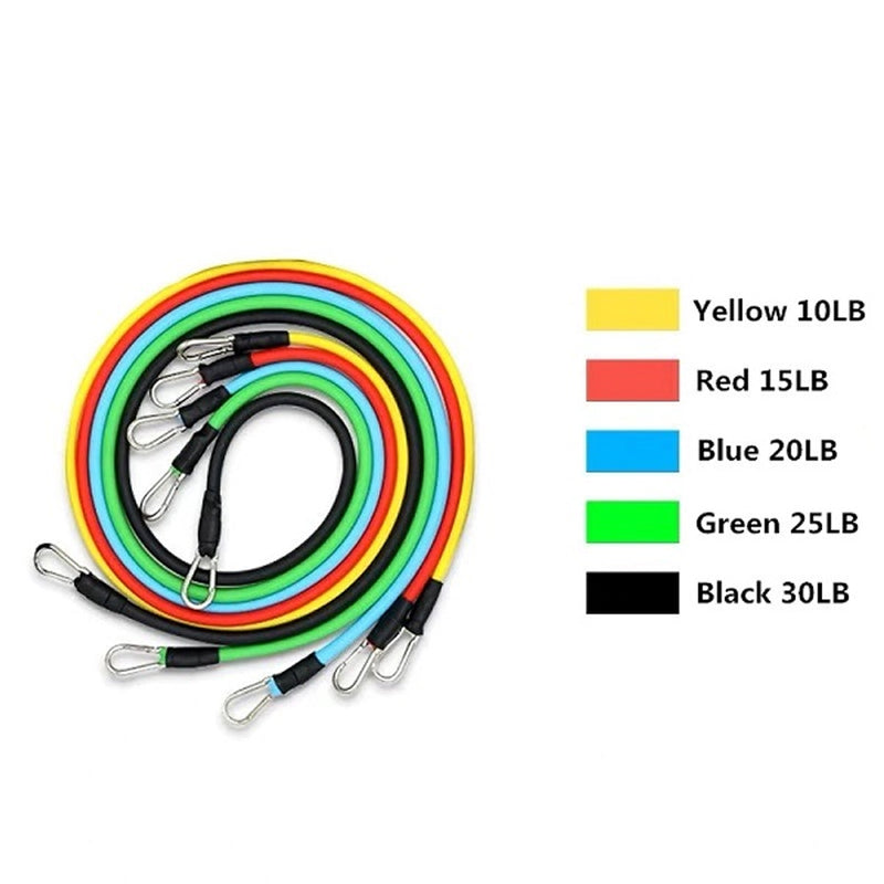 Kit Extensor Elástico 11 Peças – Treine em Casa com Qualidade