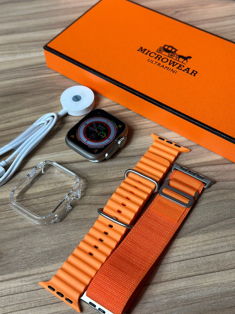 Relógio Smartwatch W69 Ultra 45mm com NFC, Monitor de Saúde e Pulseira Extra