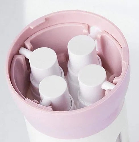 Dispenser 4 em 1 Viagem Pote Shampoo Sabonete Condicionador