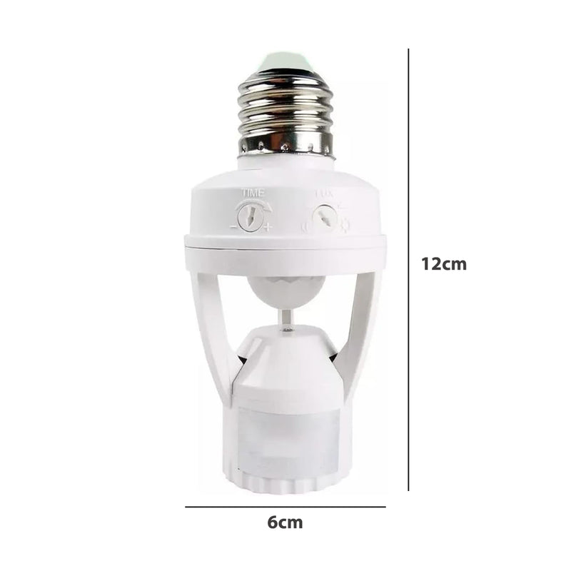 Sensor de Presença Fotocélula Soquete E27 para Lâmpada