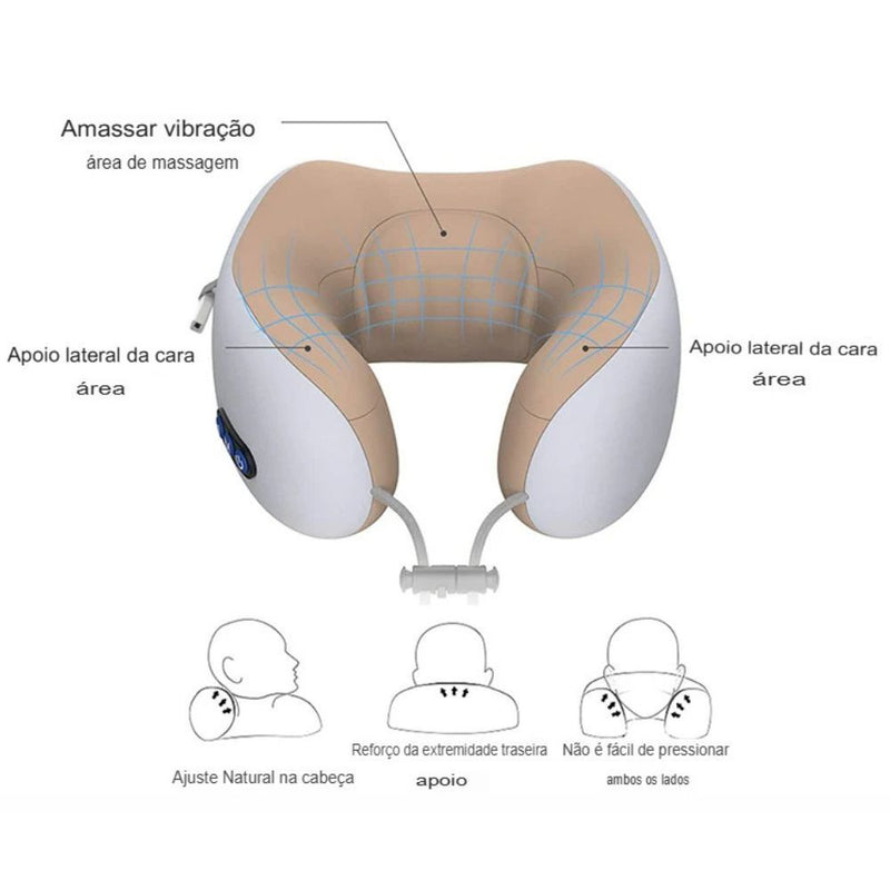 Almofada Massageadora de Pescoço Cervical Relax Comfort