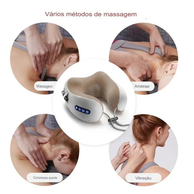 Almofada Massageadora de Pescoço Cervical Relax Comfort