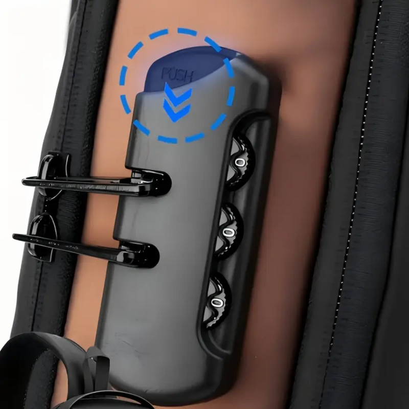 Mochila de Ombro Masculina Antirroubo com USB