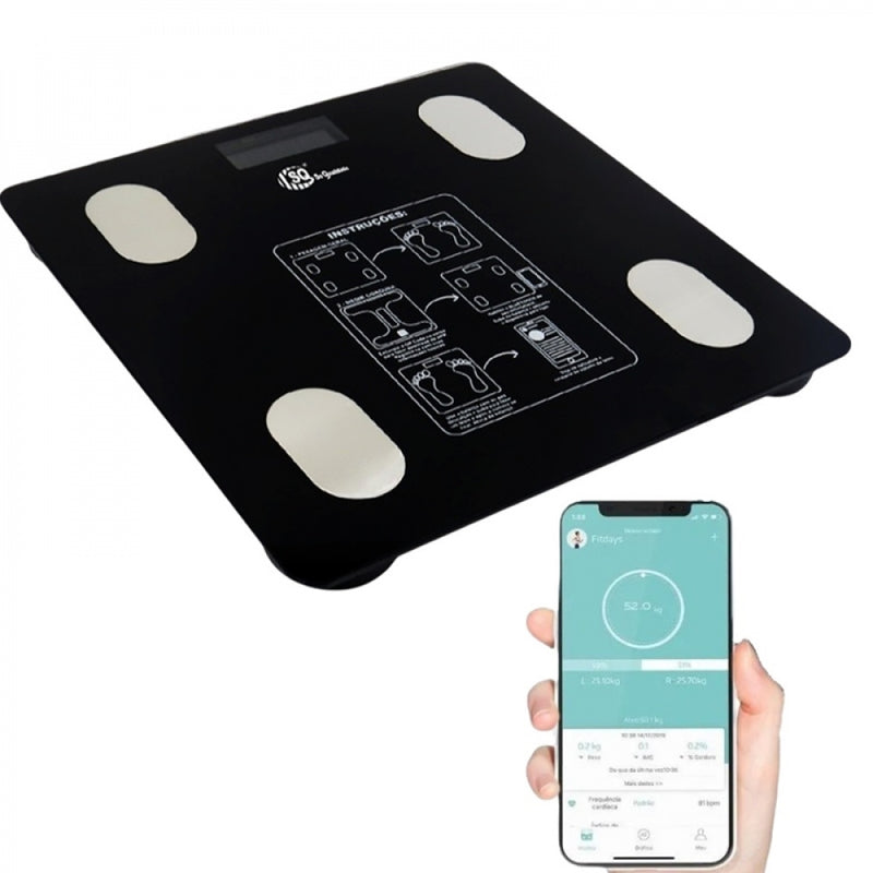 Balança Digital Corporal Bioimpedância Bluetooth