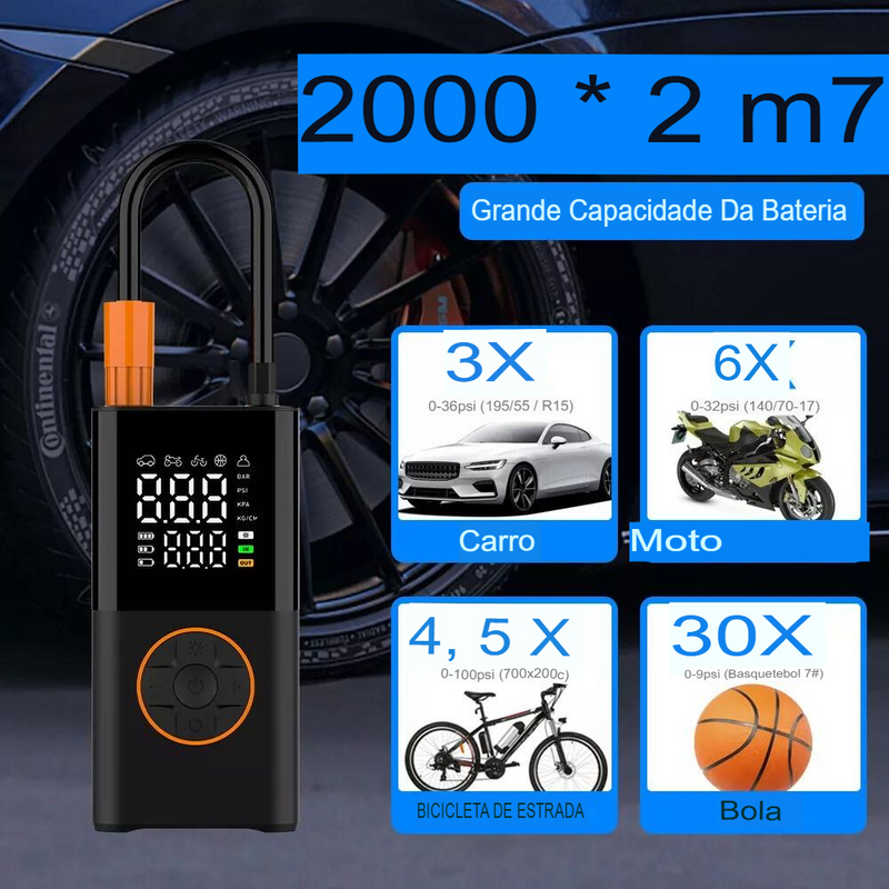 Bomba de Ar Recarregável Portátil USB