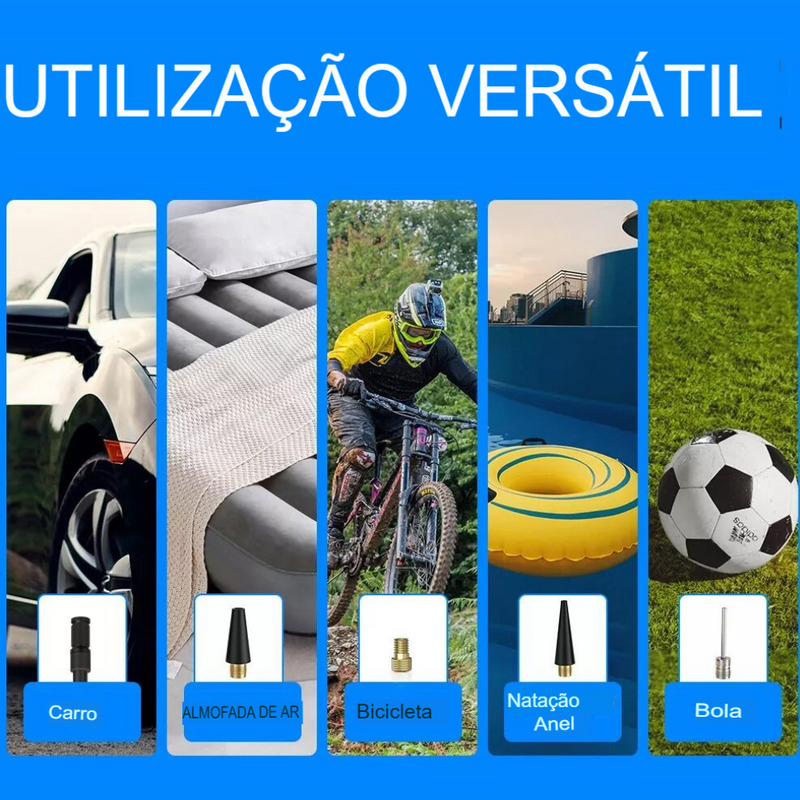 Bomba de Ar Recarregável Portátil USB