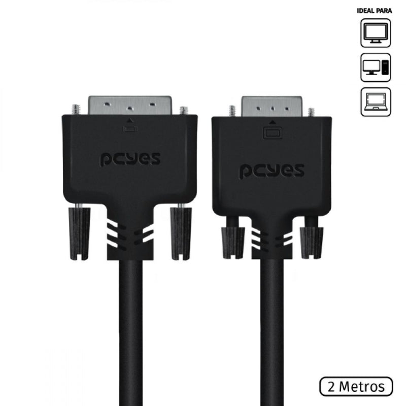 Cabo Dvi-I Para Vga Macho 2M - Pdvm15-2 Pcyes