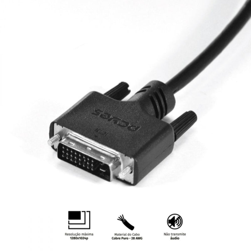 Cabo Dvi-I Para Vga Macho 2M - Pdvm15-2 Pcyes