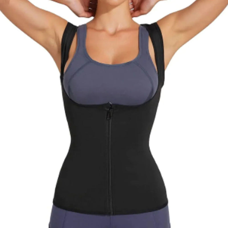Camiseta Regata Efeito Sauna com Zíper – Tamanho G / GG