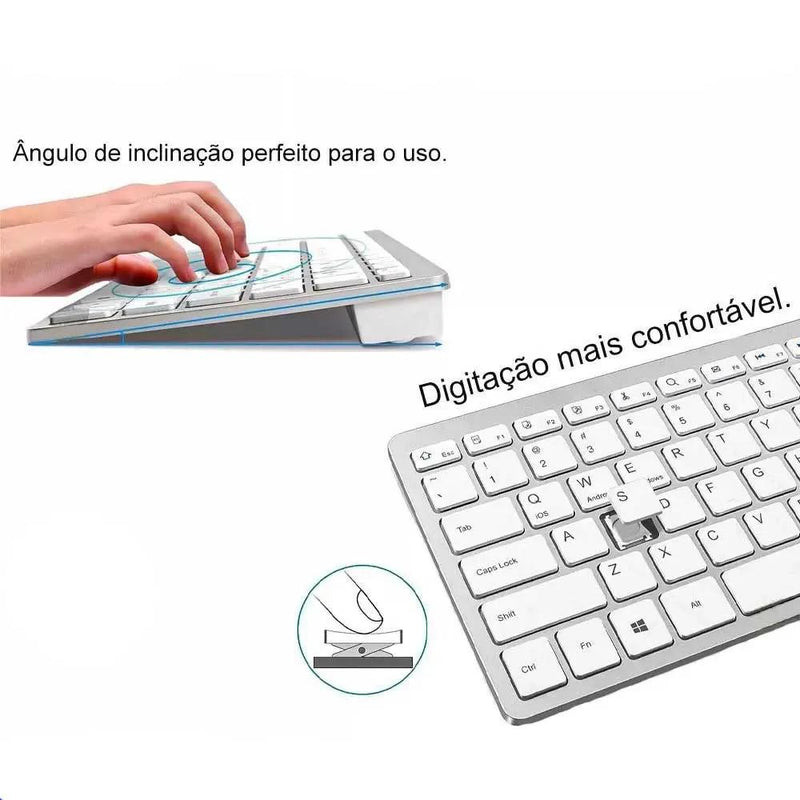 Teclado Portátil Sem Fio Bluetooth – Conecte e Digite com Praticidade!