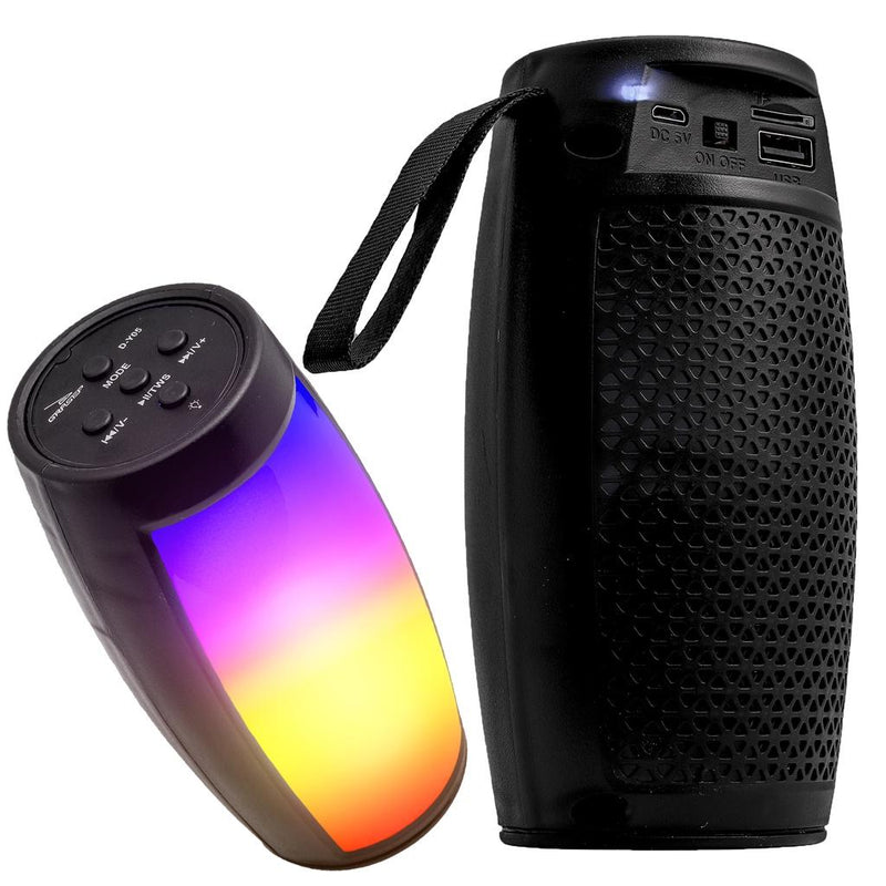 Caixinha de Som Portátil Bass Amplificado Bluetooth LED RGB