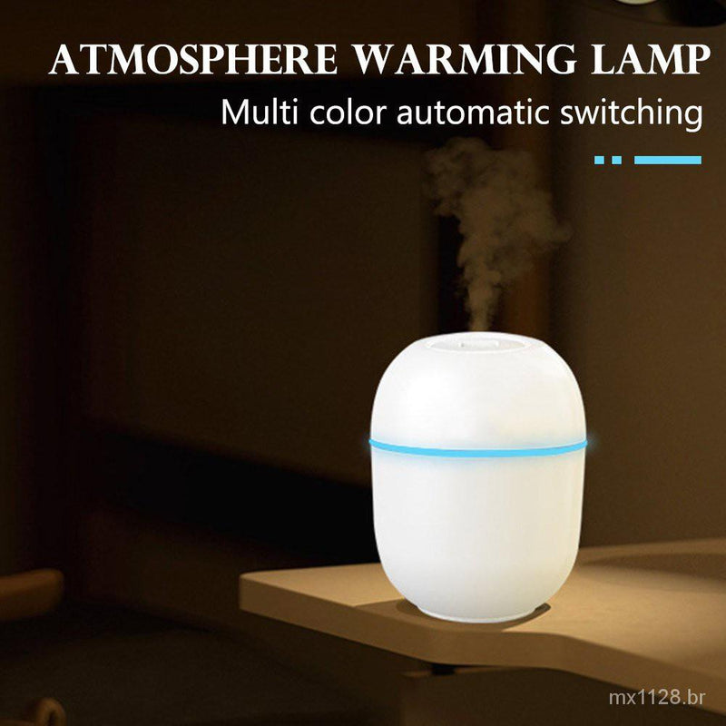Umidificador Aromatizador 220ml Luz Led