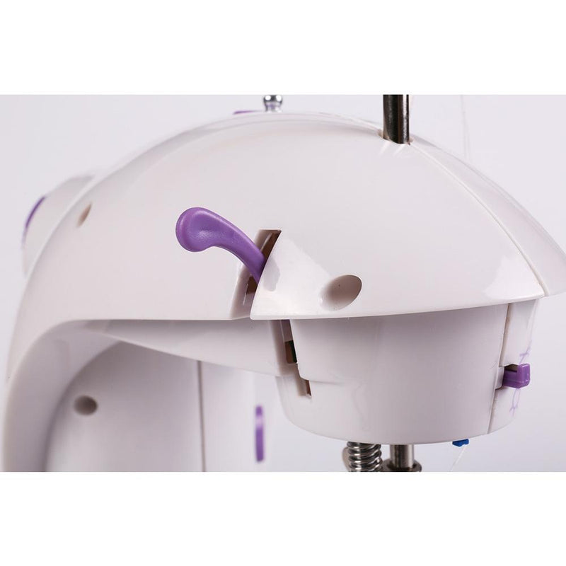 Mini Máquina de Costura Portátil Elétrica e Pilha com Pedal Bivolt