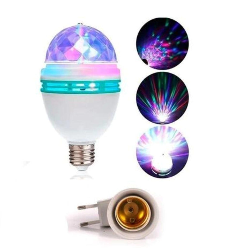 Lâmpada Giratória RGB com Tomada – Luz Colorida