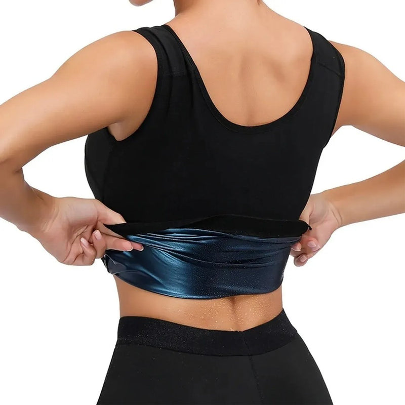 Colete Redutor de Medidas Feminino | Camiseta Regata Modeladora Preta