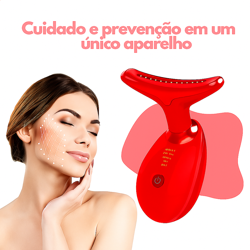 Aparelho Tratamento Massageador Facial Led Lift Fototerapia