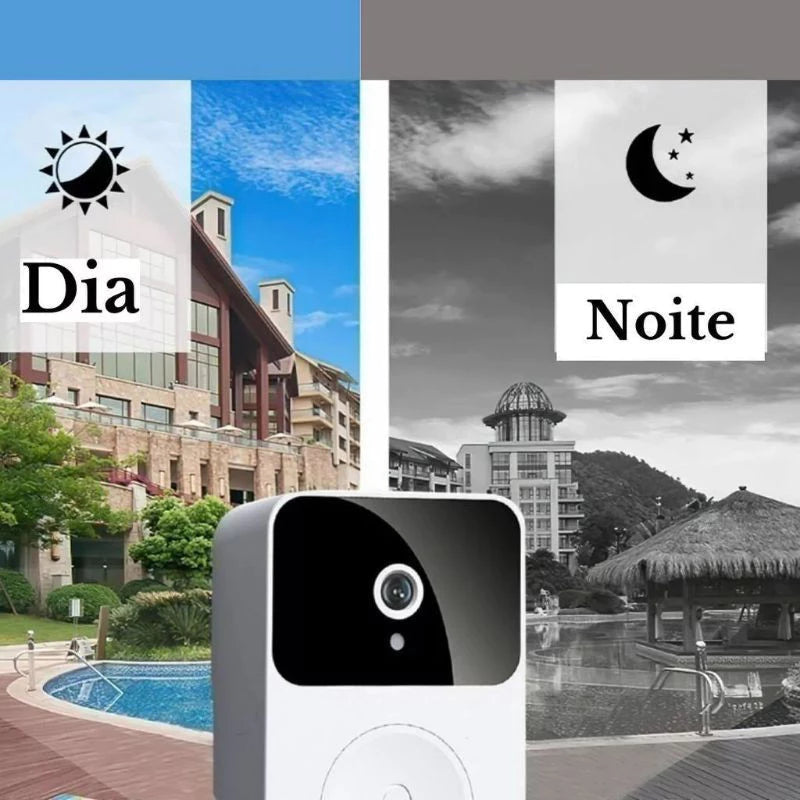 Campainha com Câmera HD 24h – Wi-Fi Visão Noturna