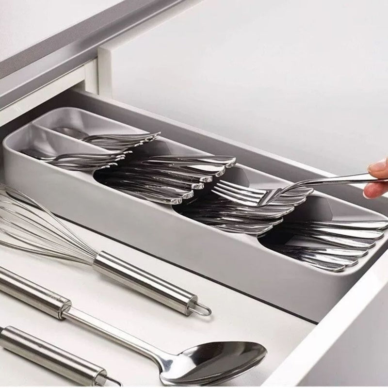 Organizador de Talheres Compacto Para Gaveta
