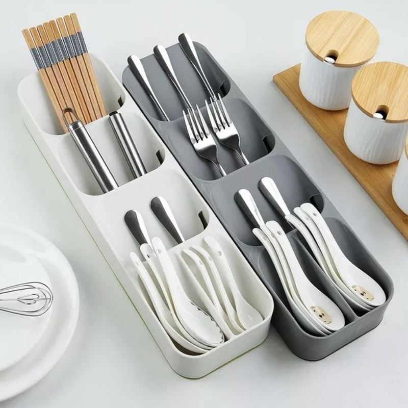 Organizador de Talheres Compacto Para Gaveta