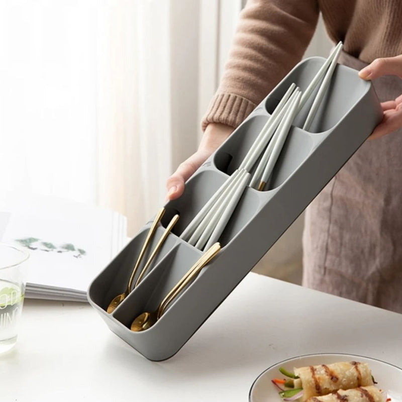 Organizador de Talheres Compacto Para Gaveta