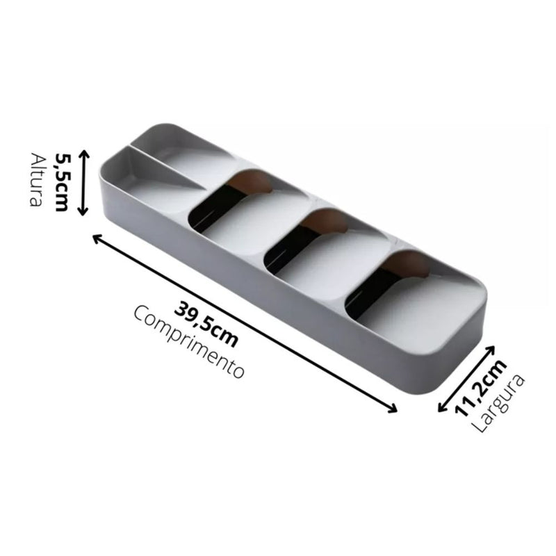 Organizador de Talheres Compacto Para Gaveta