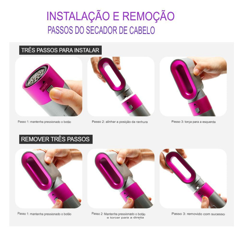 Secador Alisador e Modelador Versátil 5 em 1 Airflow