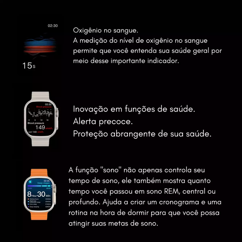 Smartwatch Microwear U3W Ultra 49mm Série 10 1GB