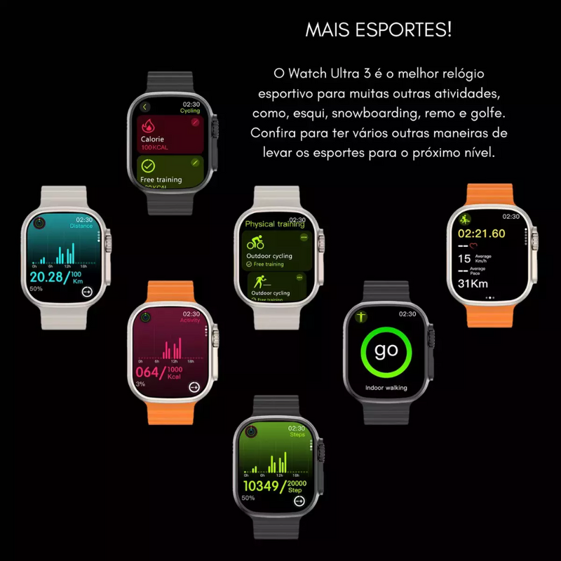 Smartwatch Microwear U3W Ultra 49mm Série 10 1GB
