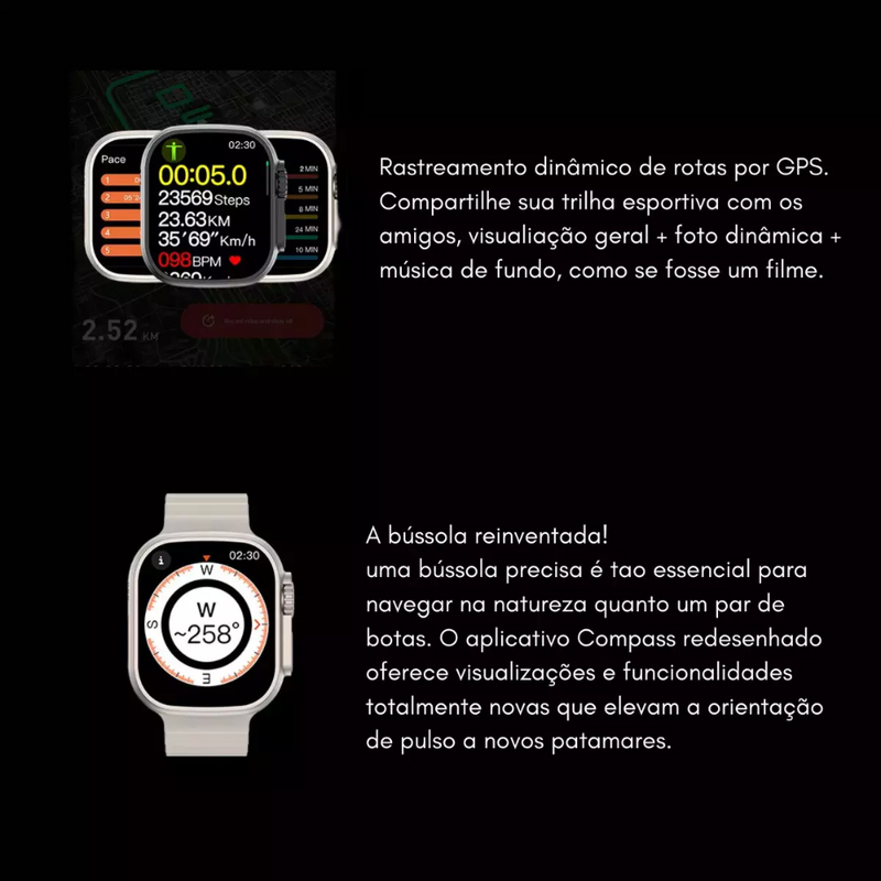 Smartwatch Microwear U3W Ultra 49mm Série 10 1GB