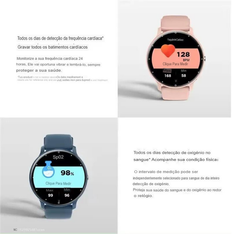 Smartwatch Peje ZW02 Pro A Prova D'água Amoled Pulseira Extra
