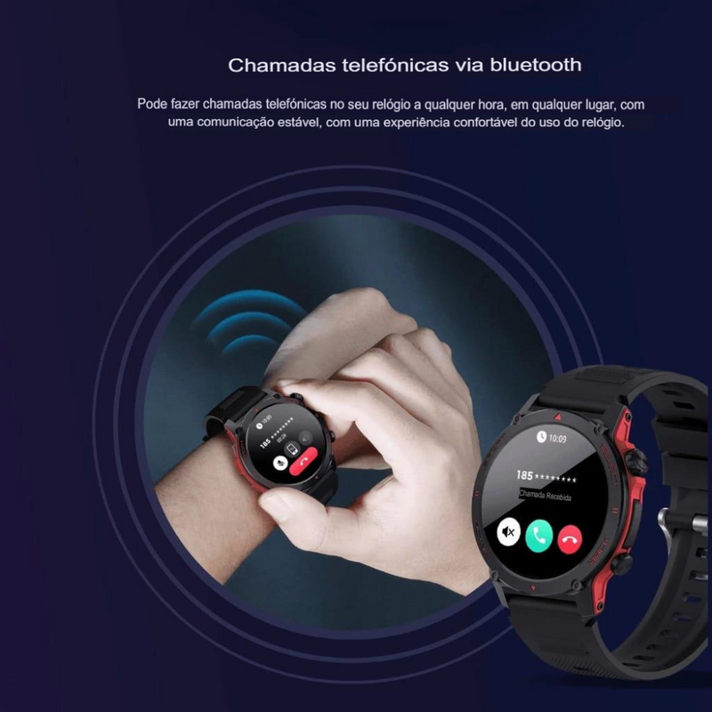 Smartwatch Peje ZW13 – Tela AMOLED Pulseira Extra