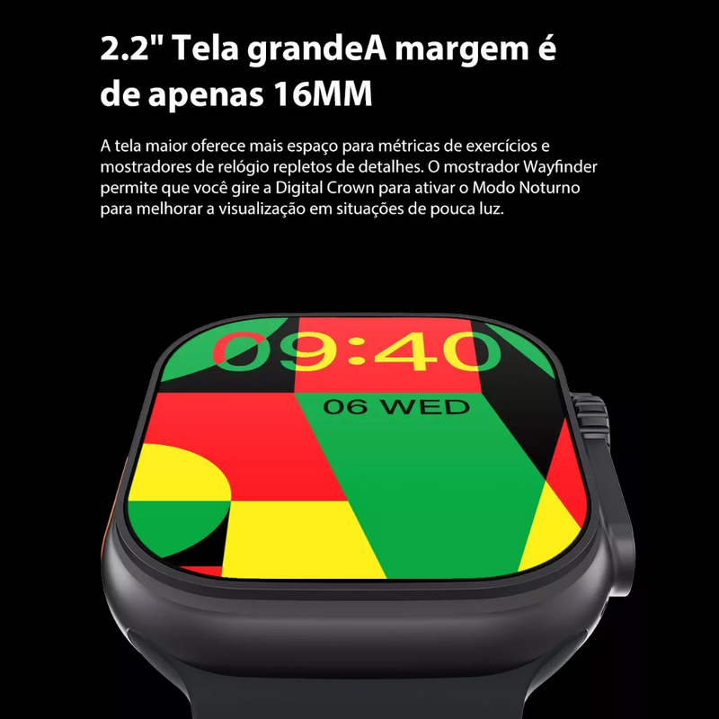 Smartwatch W69 Ultra 49mm com Memória 1GB